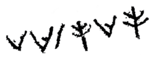 Inscription in Camunian alphabet (probably spelling "ZAZIAU")